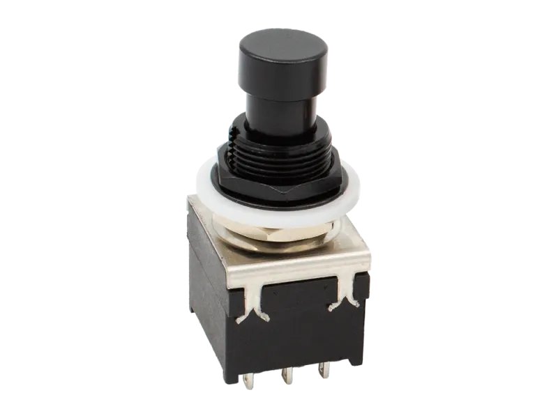 Footswitch 3PDT, Latching - Soft Touch, black