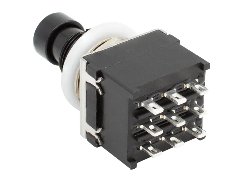 Footswitch 3PDT, Latching - Soft Touch, black