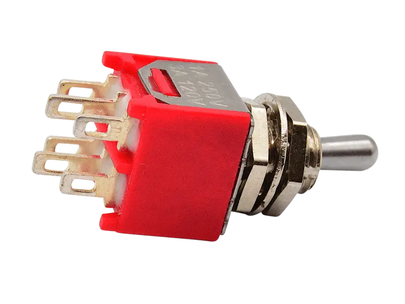 Miniature Toggle Switche short,  DPDT ON-ON