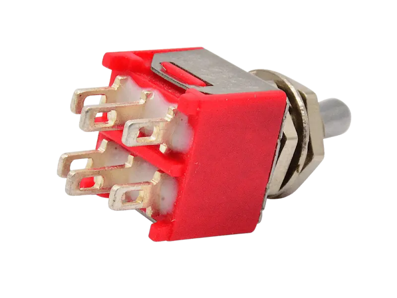 Miniature Toggle Switche short,  DPDT ON-ON