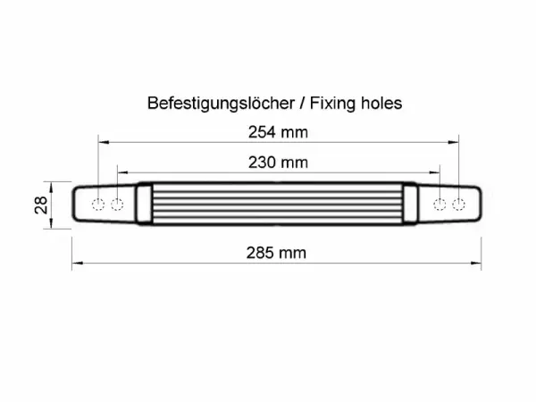 Strap Handle large, dark brown, Marshall-Style