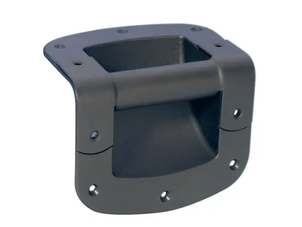 Schalengriff Ecke, stahl, schwarz, mit 12mm Radius