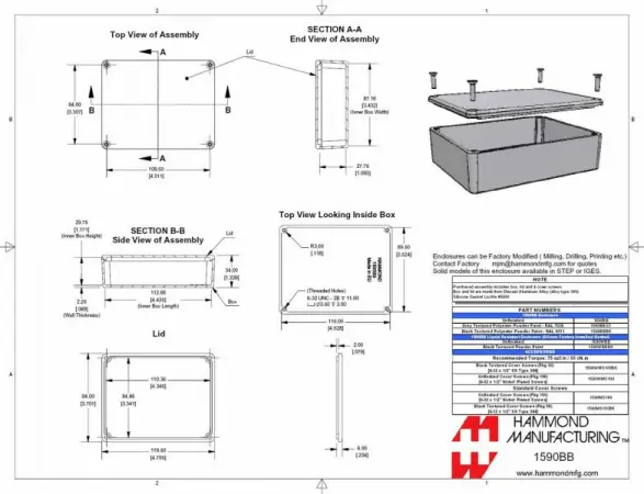 Hammond Druckguss 1590BB