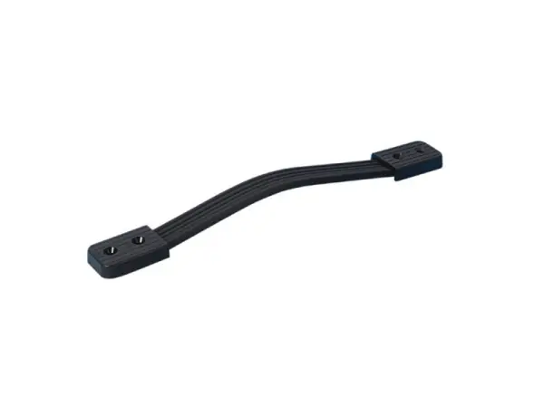 Riemengriff schwarz mit Plastikendkappen