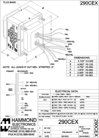 Hammond 290CEX für Fender Power 125P26A Vibrolux