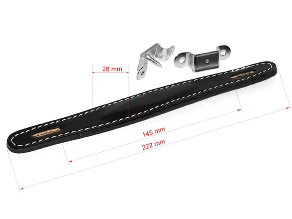 Strap Handle Ampeg-Style, raised, imitation leather black