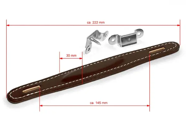 Strap-Handle, Fender-Style, raised, brown