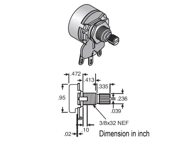 Rheostat Alpha 100 Ohm / 5 Watt