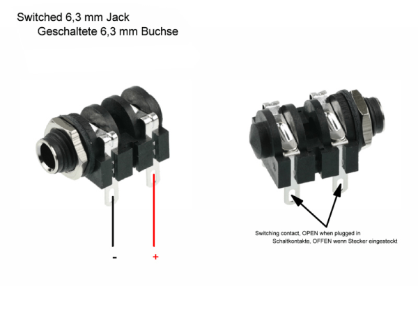 Neutrik NMJ6HC-S - 6,3 mm Stereo switched