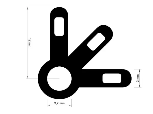 Lötöse M3, 3-fach - 5er Pack