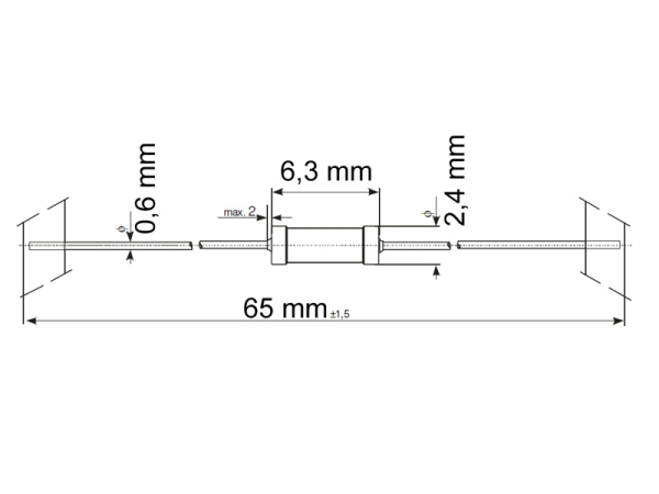Metalloxid Widerstand  1 Watt / 10 MOhm
