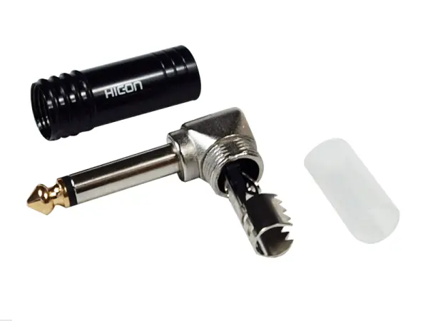 HICON J63MA04, Jack plug mono, angled, black