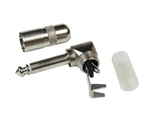 Switchcraft 226 - 6,3 mm (1/4") Klinkenstecker abgewinkelt, Mono, silber