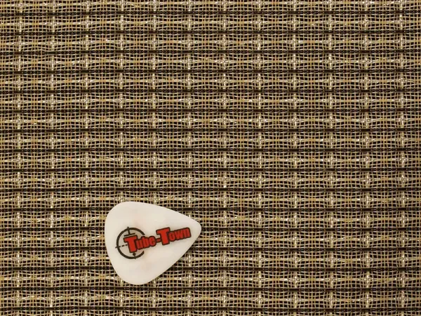 Frontbespannung Fender Schwarz-Weiss-Silber AGED - 90 x 90  cm