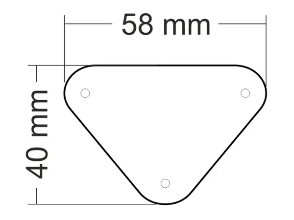 Cabinet corner Leather light brown, Set of 4