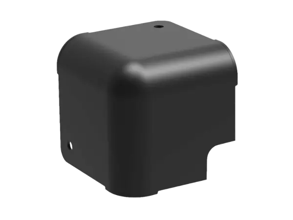 Cabinet corner metal, large, black