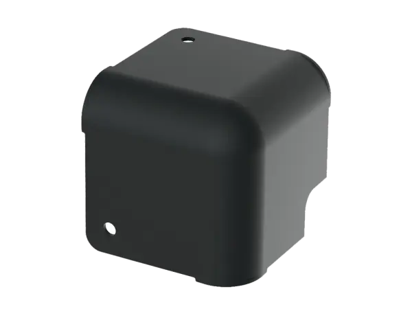 Cabinet corner metal, large, black
