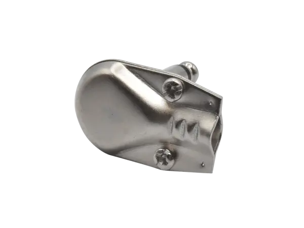 6,3 mm (1/4") Klinkenstecker gewinkelt, mono, flach, silber