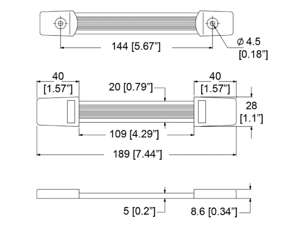 Riemengriff schwarz, klein