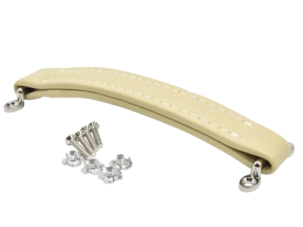 Case Handle imitation leather, creame