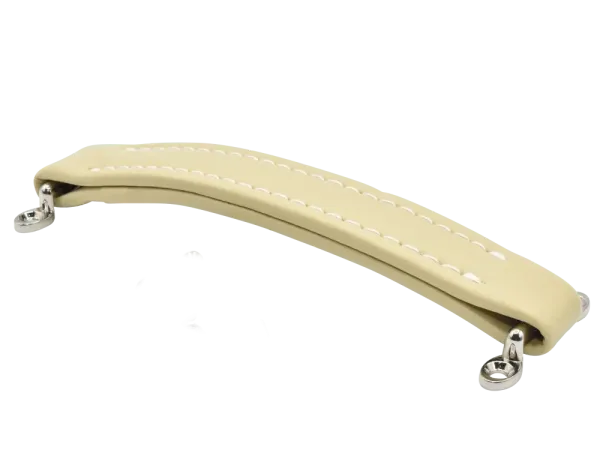 Koffergriff aus Kunstleder, creme