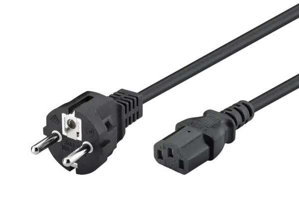Netzkabel 1,8 m Kaltgerätestecker, schwarz