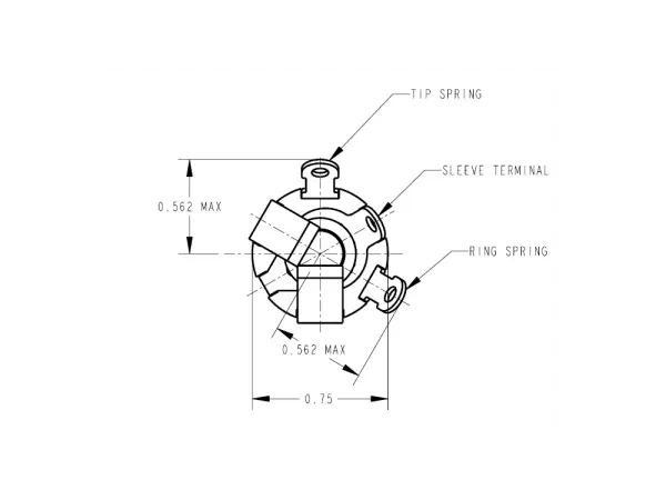 Switchcraft L12B, 6,3 mm Klinkenbuchse Stereo
