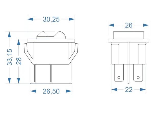 Netzschalter Marshall JCM Serie, 2-polig EIN-AUS