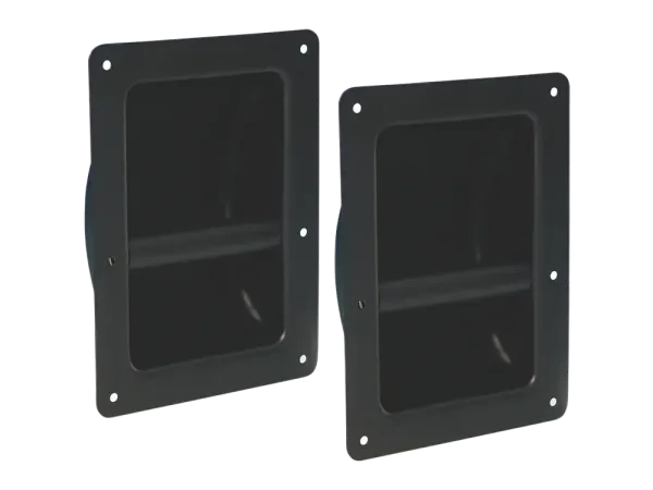 Schalengriff Stahl schwarz, Standard - Paar