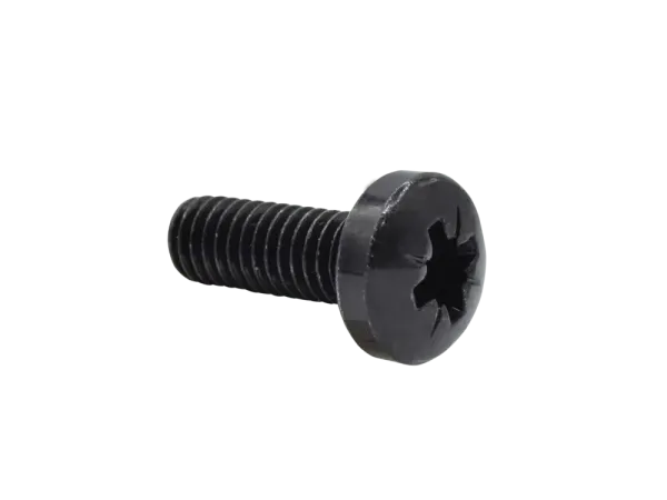 Linsenkopfschraube M6 x 16 mm - schwarz, DIN 7985 / ISO 7045, 4er Packung