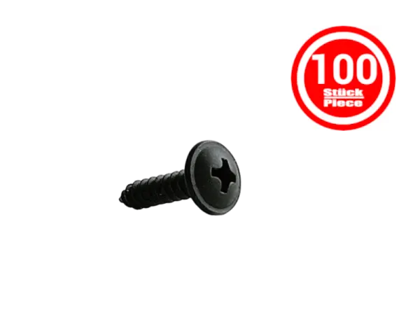 Spanplattenschraube 3,4 X 15 mm schwarz - 100 Stück