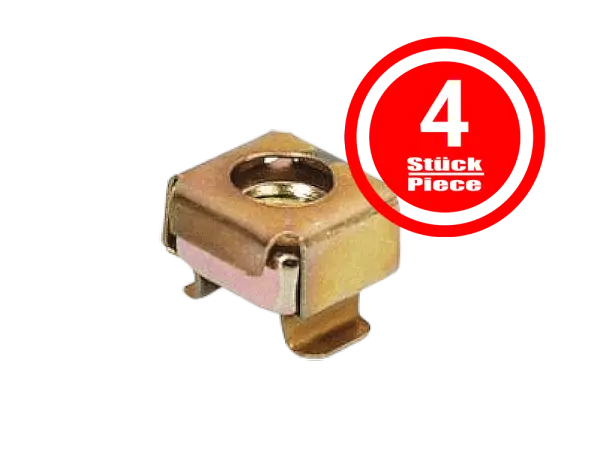 Cagenut (wide slot), M6 - Pack of 4