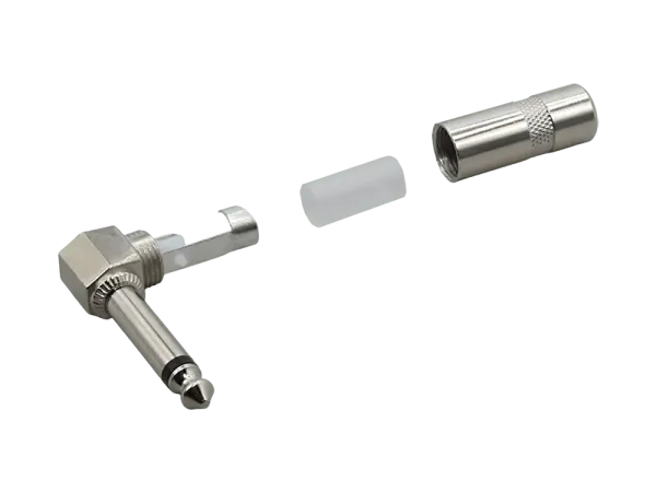 6,3 mm (1/4") Klinkenstecker, gewinkelt, mono