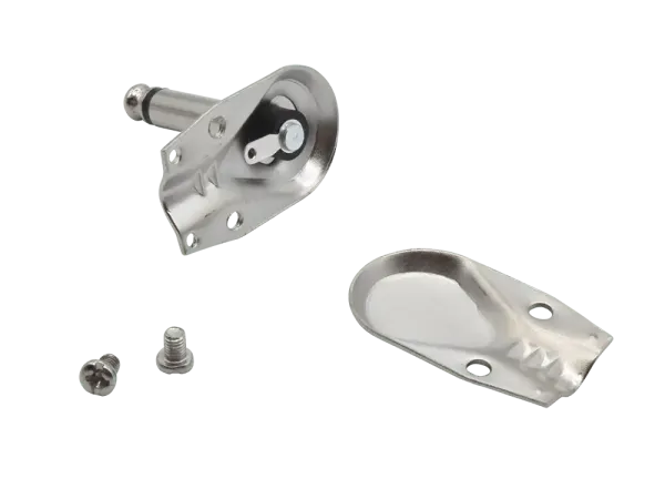 6,3 mm (1/4") Klinkenstecker gewinkelt, mono, flach, silber