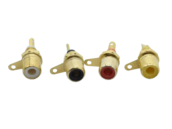Cinch Buchse / RCA Jack vergoldet 4er Satz