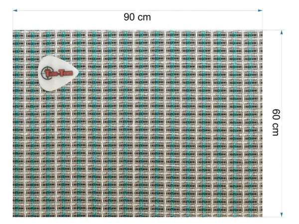 Frontbespannung Fender-Stil Turquoise-White-Silver - 90 x 60 cm