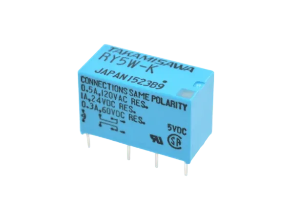 Miniatur Signal Relais RY-05W-K, DPDT , 5V