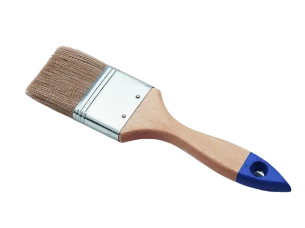 Flachpinsel 30 mm, helle Borsten, Holzstiel