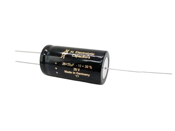 F+T 25+25 µF @ 25 Volt, axial