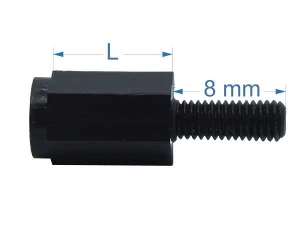Distanzbolzen Polyamid  M3 / 10 mm, Innen / Aussengewinde - 6er Pack