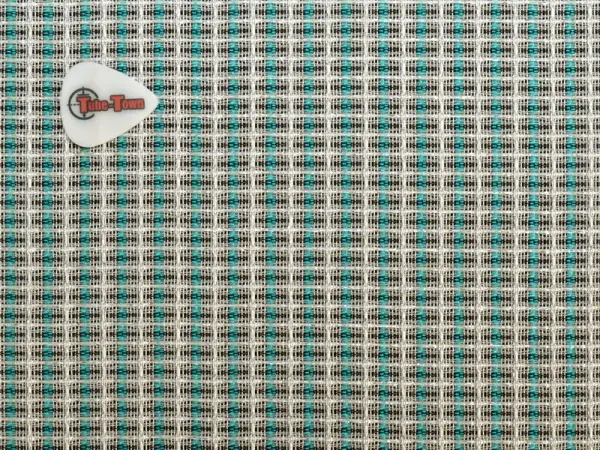 Grillcloth Frontbespannung Fender-Stil Turquoise-White-Silver - MUSTER