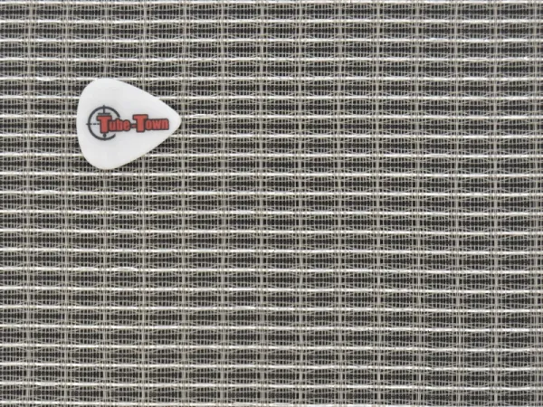 Frontbespannung Tube-Town Grau-Weiss-Silber, Fender Stil - 75 x 100 cm