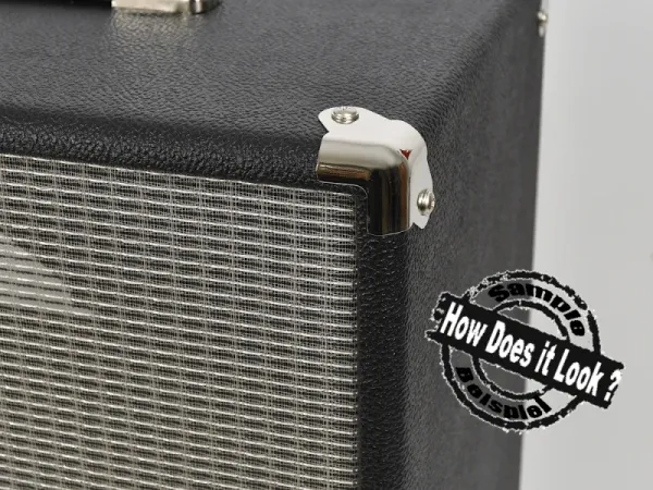 Frontbespannung Tube-Town Grau-Weiss-Silber, Fender Stil - 75 x 100 cm