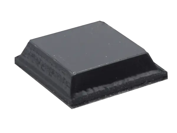 Gummifüsse Rechteckig flach, selbstklebend, schwarz - 24 Stk.