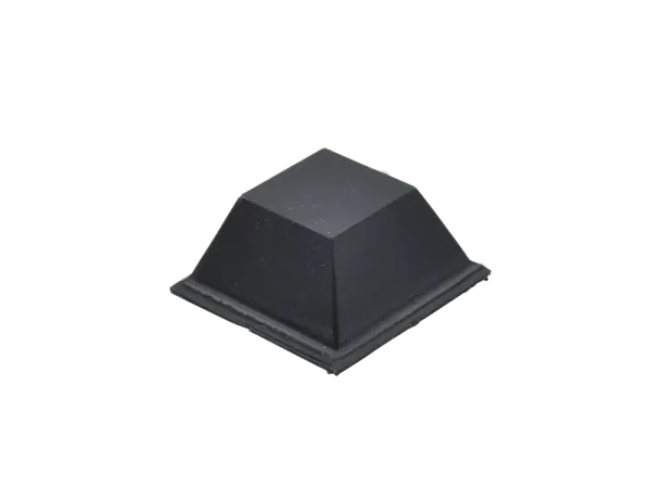 Rubber Feet square-style, small, self-adhesive, black - 24 pcs.