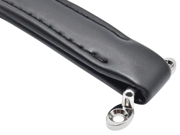 Koffergriff aus Kunstleder, schwarz