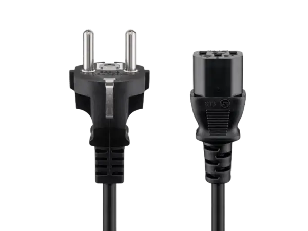 Netzkabel 1,8 m Kaltgerätestecker, schwarz