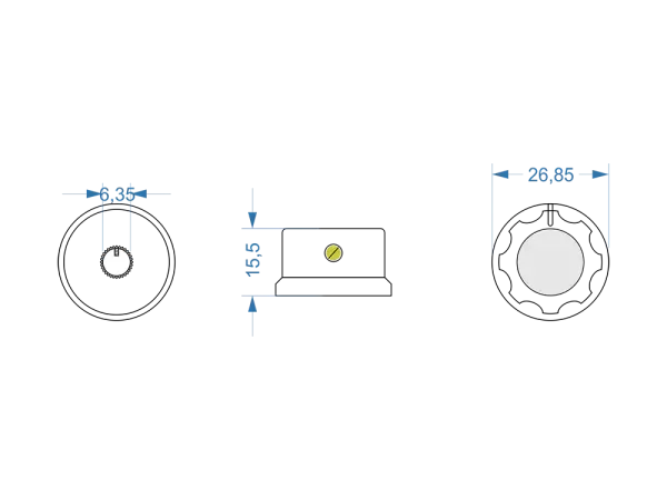 Classic Bakelit Knopf schwarz, 27 mm