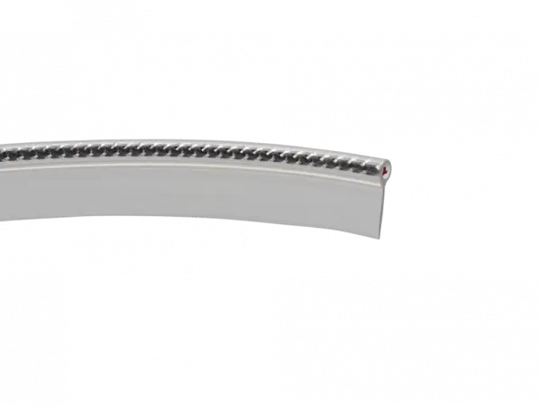 Piping medium, silver - 3.1 x 8.5 mm - Pack of 4 m