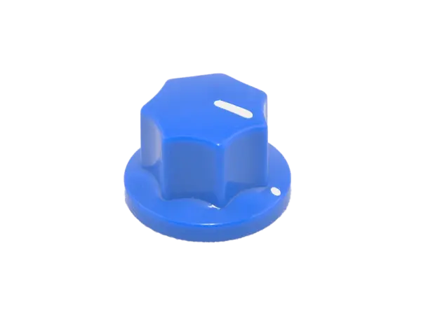 Knob Classic Black Fluted, blue